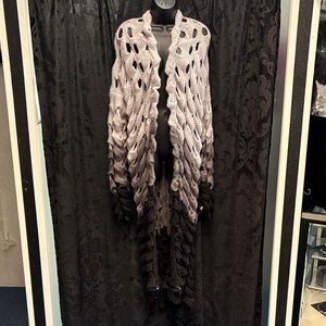 Fashion Nova Black and Gray Women's Cardigan